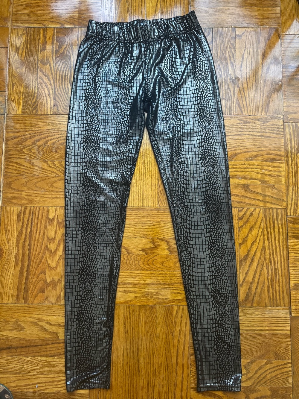 Shirimiri London Metallic Crocodile Print Leggings S
